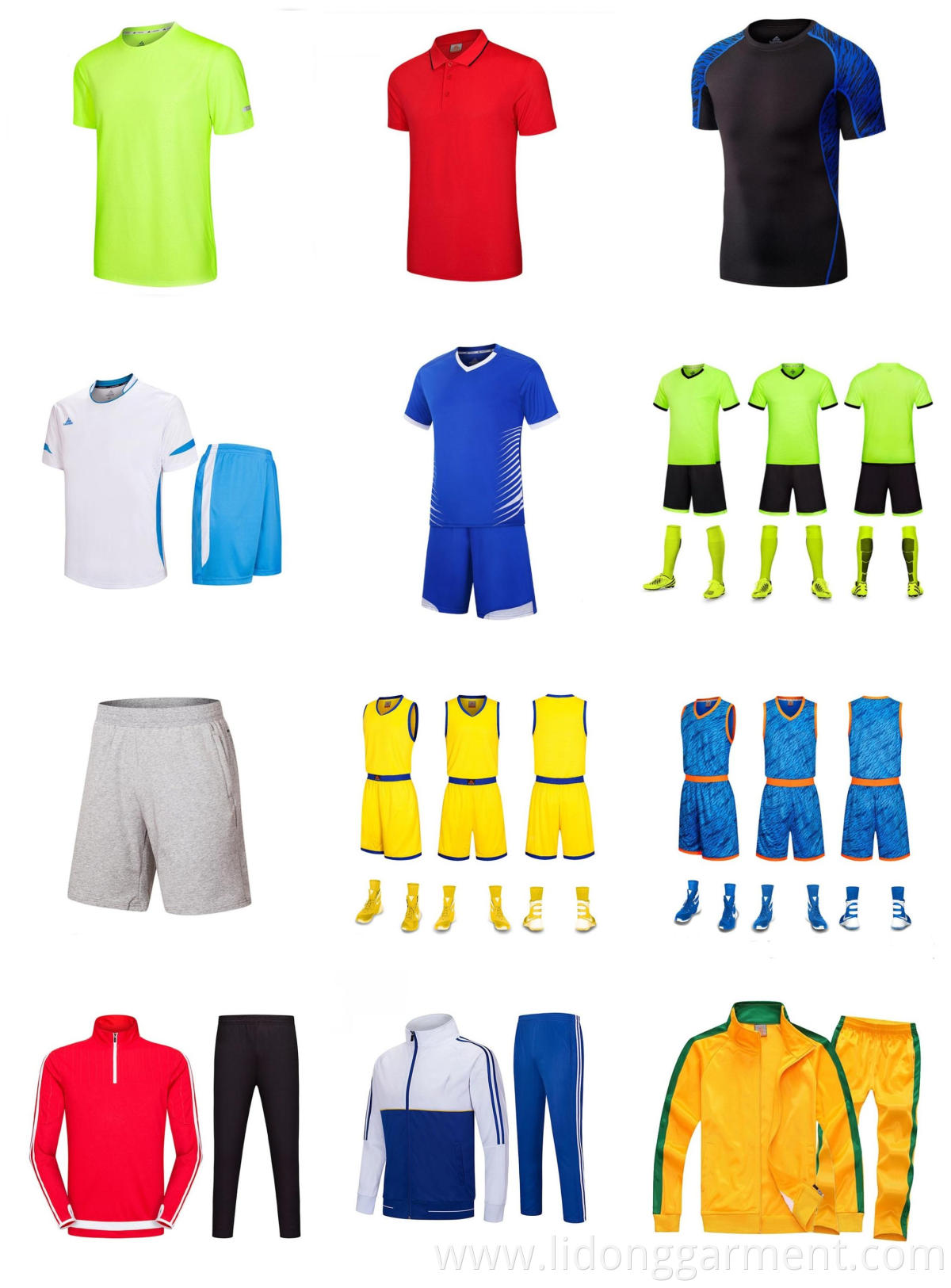 100% polyester new model football set custom unisex soccer jersey